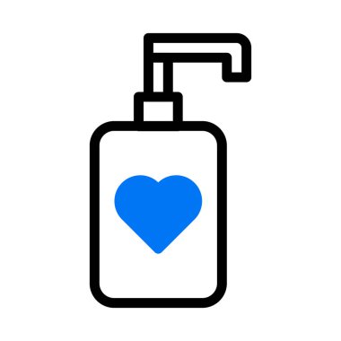 cosmetic icon duotone blue style valentine illustration vector element and symbol perfect. Icon sign from modern collection for web.