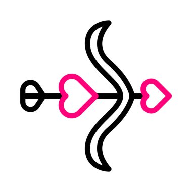 arrow icon duocolor pink style valentine illustration vector element and symbol perfect. Icon sign from modern collection for web.