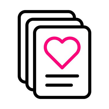card icon duocolor pink style valentine illustration vector element and symbol perfect. Icon sign from modern collection for web.