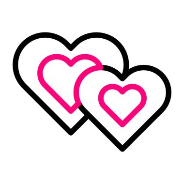 heart icon duocolor pink style valentine illustration vector element and symbol perfect. Icon sign from modern collection for web.