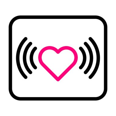 signal icon duocolor pink style valentine illustration vector element and symbol perfect. Icon sign from modern collection for web.