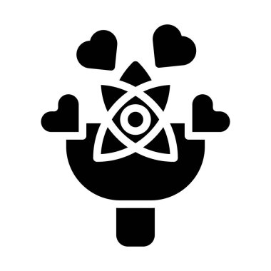 Bouquet icon solid style valentine illustration vector element and symbol perfect. Icon sign from modern collection for web.