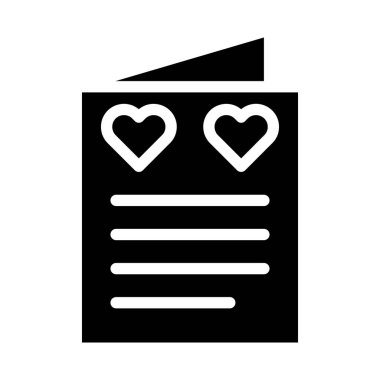 card icon solid style valentine illustration vector element and symbol perfect. Icon sign from modern collection for web.