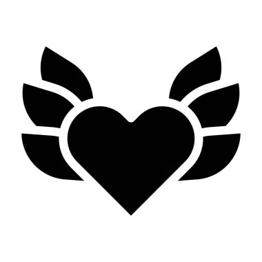 heart icon solid style valentine illustration vector element and symbol perfect. Icon sign from modern collection for web.