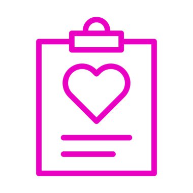 paper icon outline pink style valentine illustration vector element and symbol perfect. Icon sign from modern collection for web.