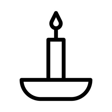 candle icon outline style ramadan illustration vector element and symbol perfect. Icon sign from modern collection for web.