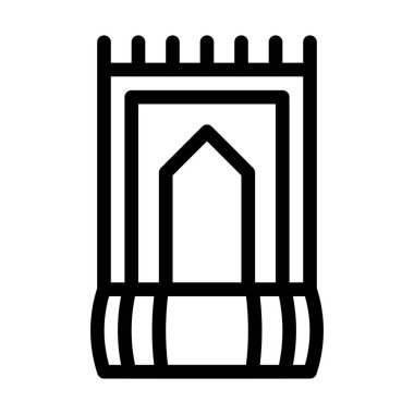 rug icon outline style ramadan illustration vector element and symbol perfect. Icon sign from modern collection for web.