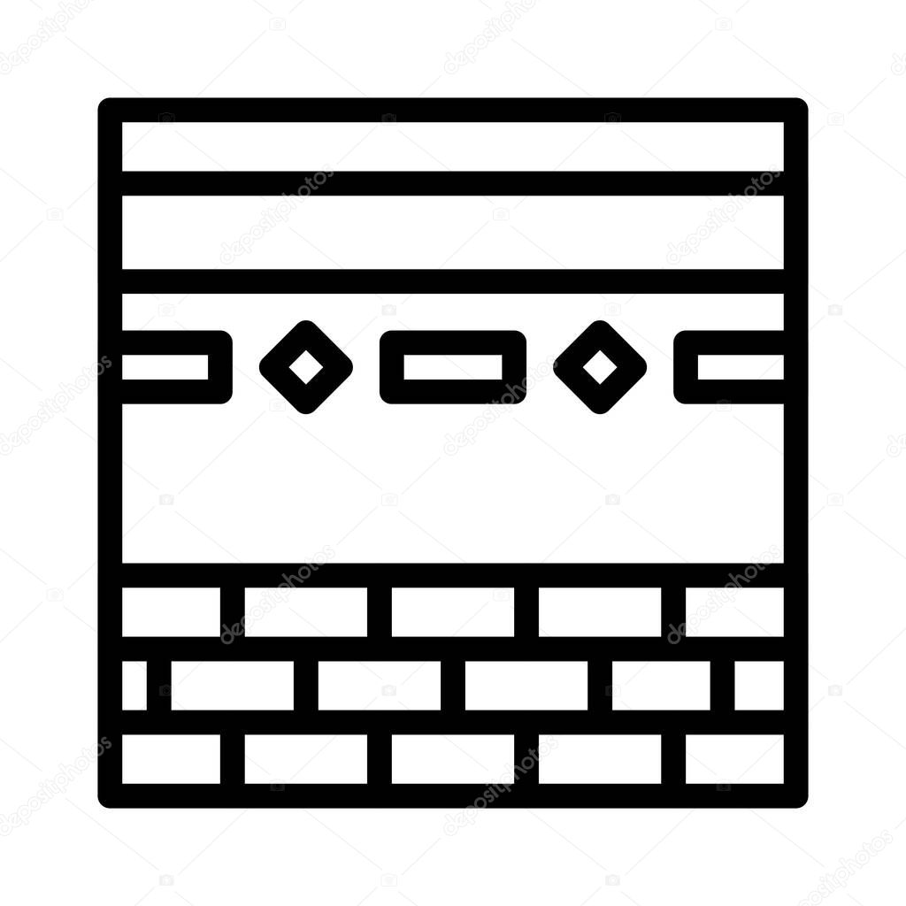 Kaaba icon outline style ramadan illustration vector element and symbol perfect. Icon sign from modern collection for web.