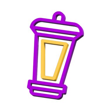 Lantern 3D symbol ramadan isolated on white background Photo illustration element sign from modern collection 3D style nice design perfect