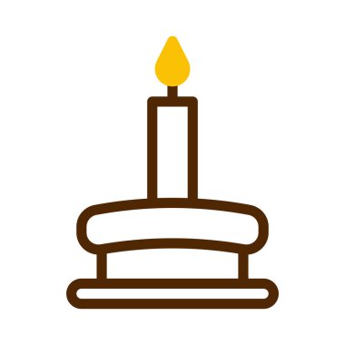 candle icon duotone brown yellow style ramadan illustration vector element and symbol perfect. Icon sign from modern collection for web.
