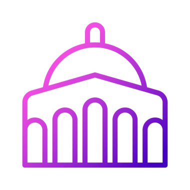 mosque icon purple pink style ramadan illustration vector element and symbol perfect. Icon sign from modern collection for web.