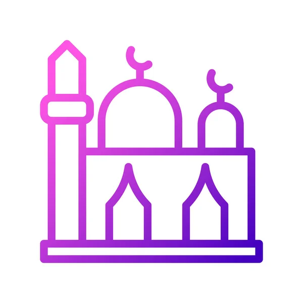 Moschee Symbol Lila Rosa Stil Ramadan Illustration Vektorelement Und Symbol — Stockvektor