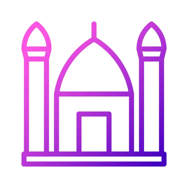 Τέμενος Εικονίδιο Μωβ Ροζ Στυλ Ramadan Εικονογράφηση Διάνυσμα Στοιχείο Και — Διανυσματικό Αρχείο