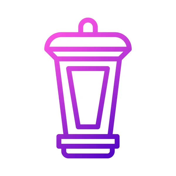 Lantern Icon Purple Pink Style Ramadan Illustration Vector Element Symbol — Stok Vektör