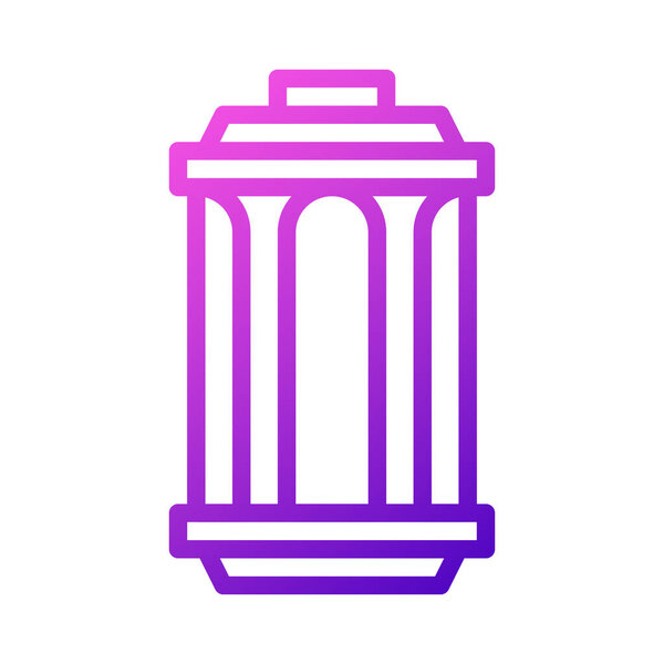 светильник иконка фиолетовый розовый стиль рамадан иллюстрации векторный элемент и символ идеально. Знак иконы из современной коллекции для интернета.