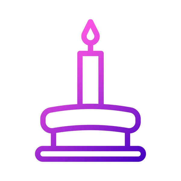 Candle Icon Purple Pink Style Ramadan Illustration Vector Element Symbol — Stok Vektör