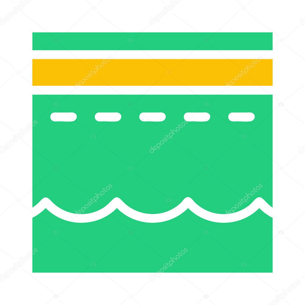 Kaaba icon solid green yellow style ramadan illustration vector element and symbol perfect. Icon sign from modern collection for web.