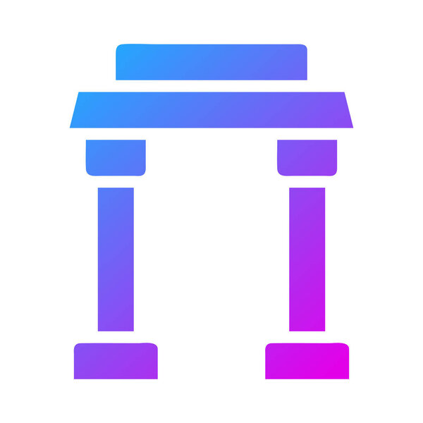 арка икона градиент фиолетовый стиль китайский новый год иллюстрации вектор идеально. Знак иконы из современной коллекции для интернета. Идеальный дизайн