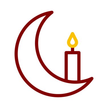 candle icon duocolor red style ramadan illustration vector element and symbol perfect. Icon sign from modern collection for web.