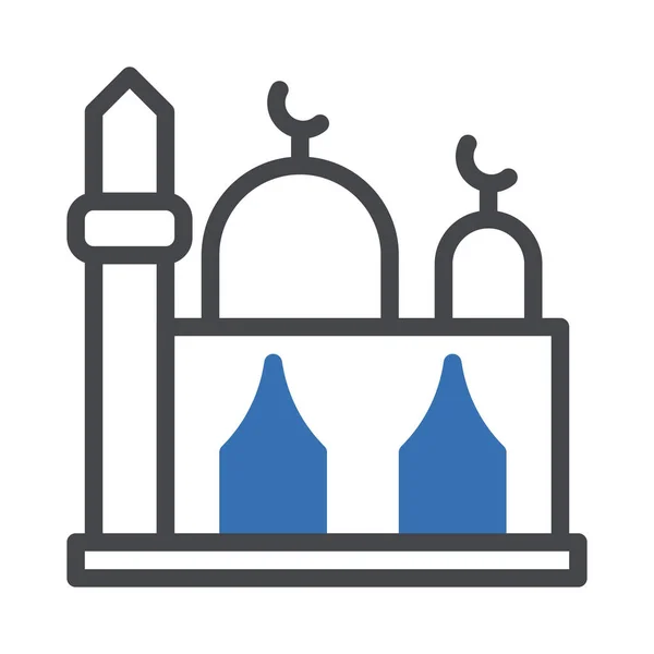 Τέμενος Εικονίδιο Duotone Γκρι Μπλε Ramadan Εικονογράφηση Διάνυσμα Στοιχείο Και — Διανυσματικό Αρχείο