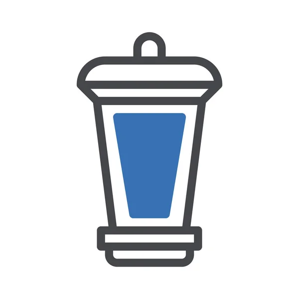 Linterna Icono Duotone Gris Azul Ramadán Ilustración Vector Elemento Símbolo — Archivo Imágenes Vectoriales