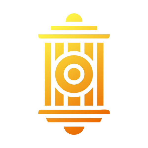 светильник значок твердого градиента желтый рамадан иллюстрационный векторный элемент и символ совершенен. Знак иконы из современной коллекции для интернета.
