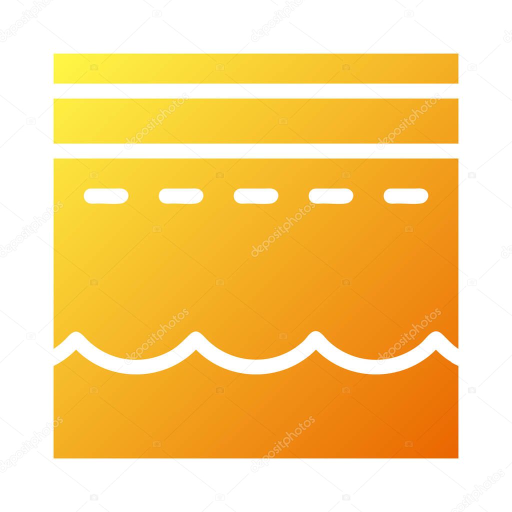 Kaaba icon solid gradient yellow ramadan illustration vector element and symbol perfect. Icon sign from modern collection for web.