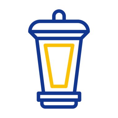 lantern icon duocolor blue yellow style ramadan illustration vector element and symbol perfect. Icon sign from modern collection for web.