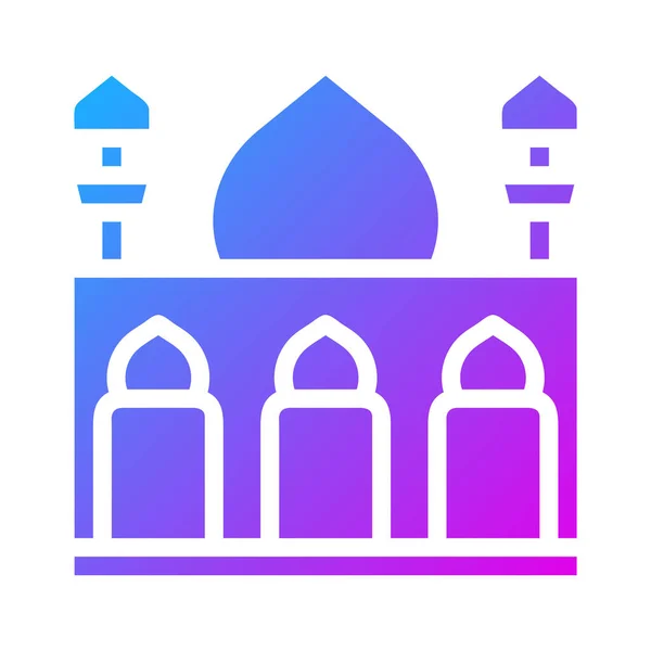 Τέμενος Εικόνα Στερεή Κλίση Μωβ Στυλ Ramadan Εικονογράφηση Διανυσματικό Στοιχείο — Διανυσματικό Αρχείο
