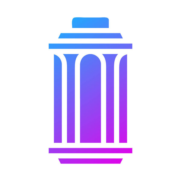 светильник значок твердого градиента фиолетовый стиль рамадан иллюстрации векторный элемент и символ совершенным. Знак иконы из современной коллекции для интернета.