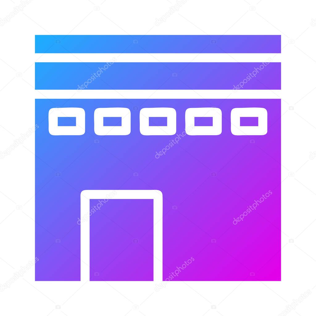 Kaaba icon solid gradient purple style ramadan illustration vector element and symbol perfect. Icon sign from modern collection for web.