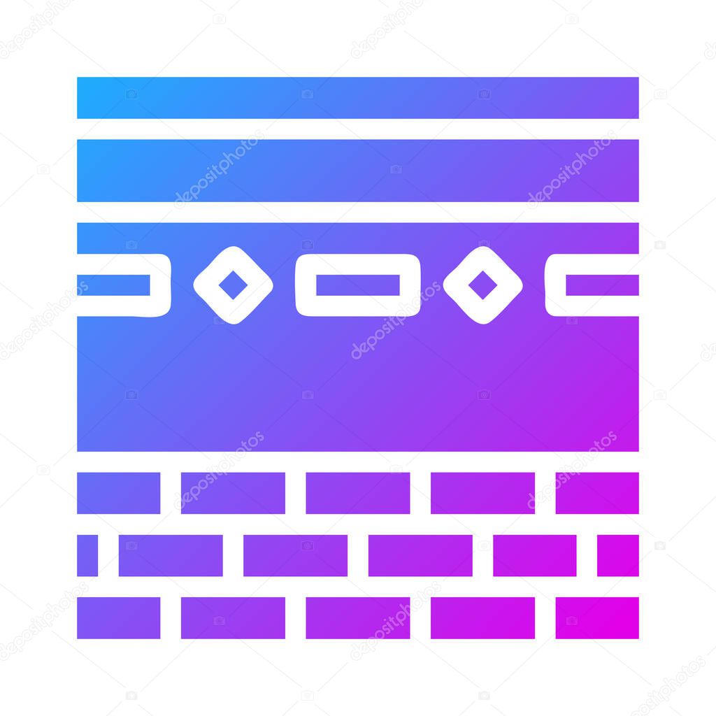 Kaaba icon solid gradient purple style ramadan illustration vector element and symbol perfect. Icon sign from modern collection for web.