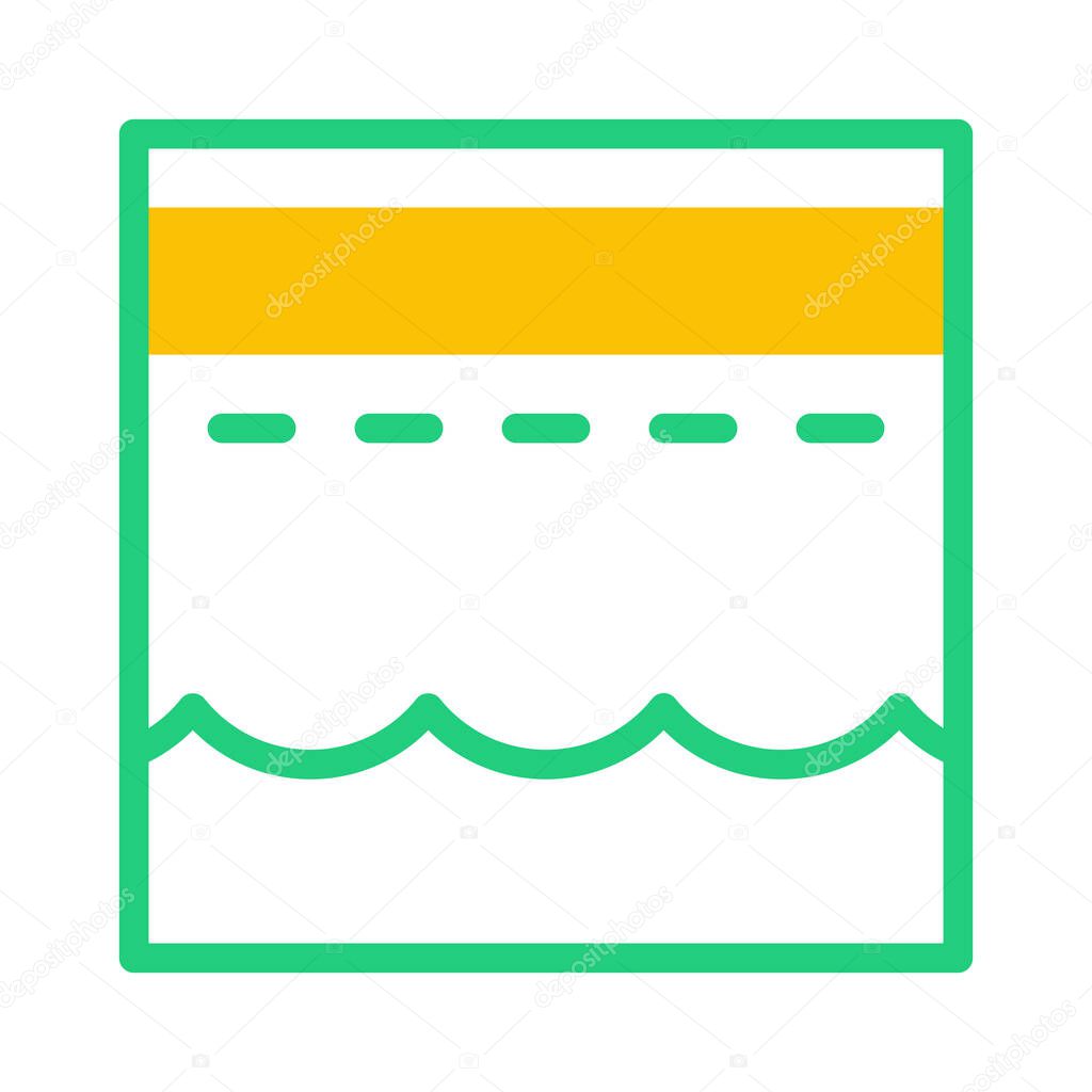 Kaaba icon duotone green yellow style ramadan illustration vector element and symbol perfect. Icon sign from modern collection for web.