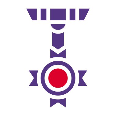 medal icon solid red purple style military illustration vector army element and symbol perfect. Icon sign from modern collection for web.