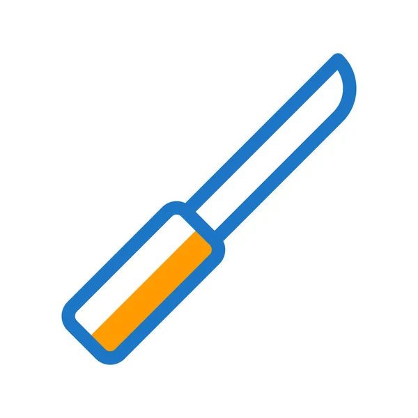Knife Icon Duotone Blue Orange Style Military Illustration Vector Army — Vetor de Stock