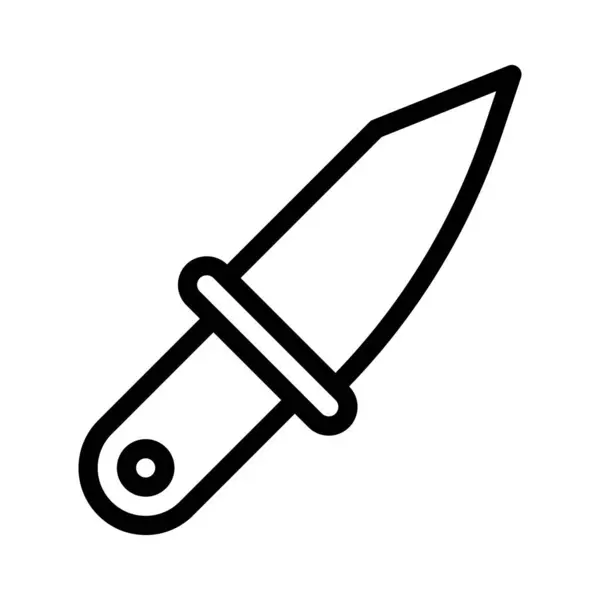 Knife Icon Outline Style Military Illustration Vector Army Element Symbol — Vetor de Stock
