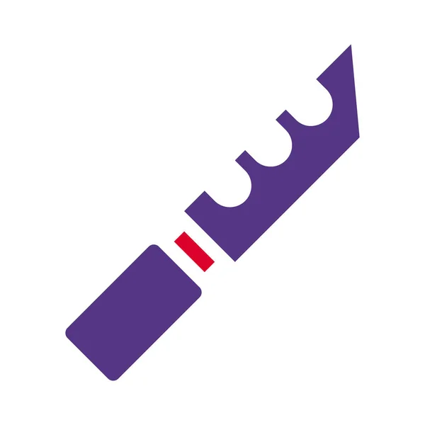 Knife Icon Solid Red Purple Style Military Illustration Vector Army — Stock Vector