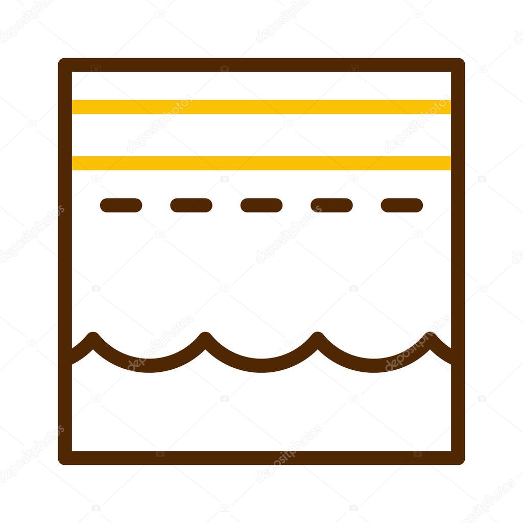 Kaaba icon duocolor brown yellow style ramadan illustration vector element and symbol perfect. Icon sign from modern collection for web.