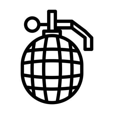 grenade icon outline style military illustration vector army element and symbol perfect. Icon sign from modern collection for web.