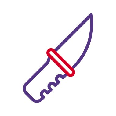 knife icon duocolor red purple style military illustration vector army element and symbol perfect. Icon sign from modern collection for web.