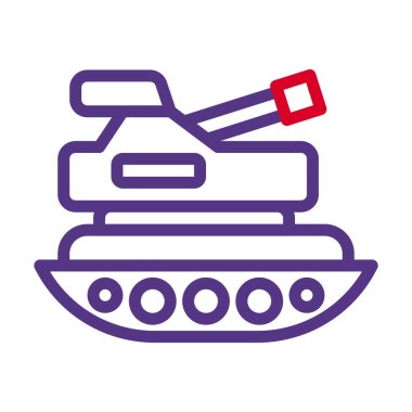 tank icon duocolor red purple style military illustration vector army element and symbol perfect. Icon sign from modern collection for web.