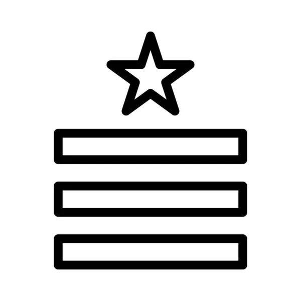 Значок Значка Окреслює Стиль Військової Ілюстрації Вектор Армії Елемент Символ — стоковий вектор