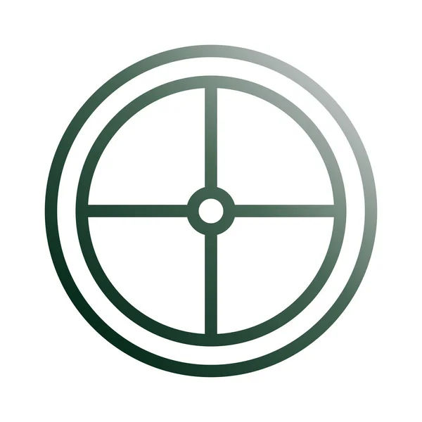 Target Icon Gradient Green White Style Military Illustration Vector Army — Stok Vektör