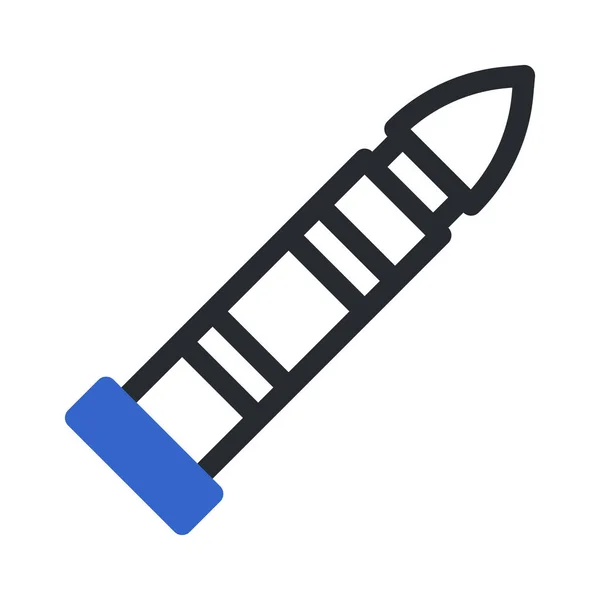 Bullet Icon Duotone Grey Blue Style Military Illustration Vector Army — 스톡 벡터