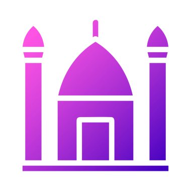 mosque icon solid gradient pink style ramadan illustration vector element and symbol perfect. Icon sign from modern collection for web.