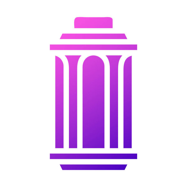 светильник значок твердого градиента розовый стиль рамадан иллюстрации векторный элемент и символ идеально. Знак иконы из современной коллекции для интернета.