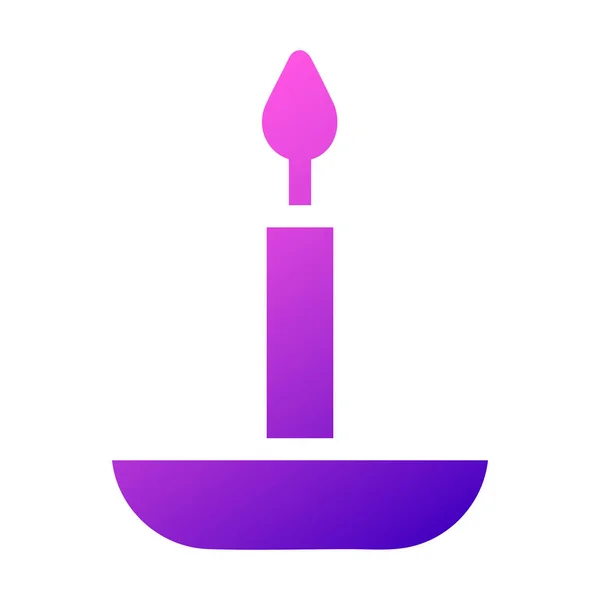 Candle Icon Solid Gradient Pink Style Ramadan Illustration Vector Element — Stockvektor