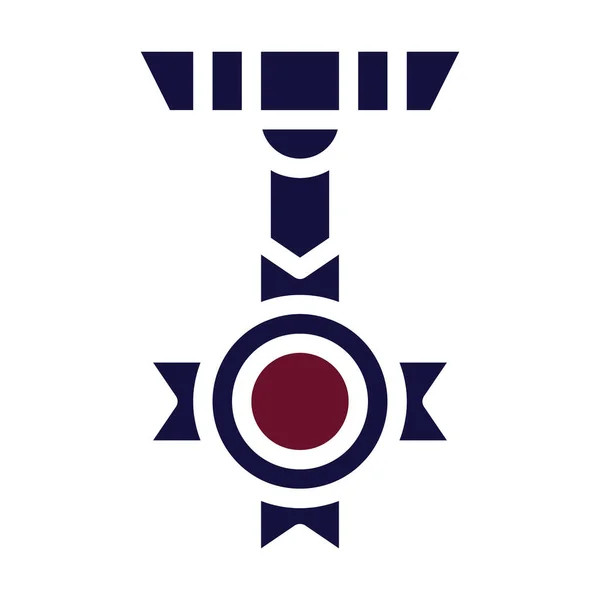 Ícone Emblema Estilo Sólido Maroon Navy Cor Militar Ilustração Elemento —  Vetores de Stock