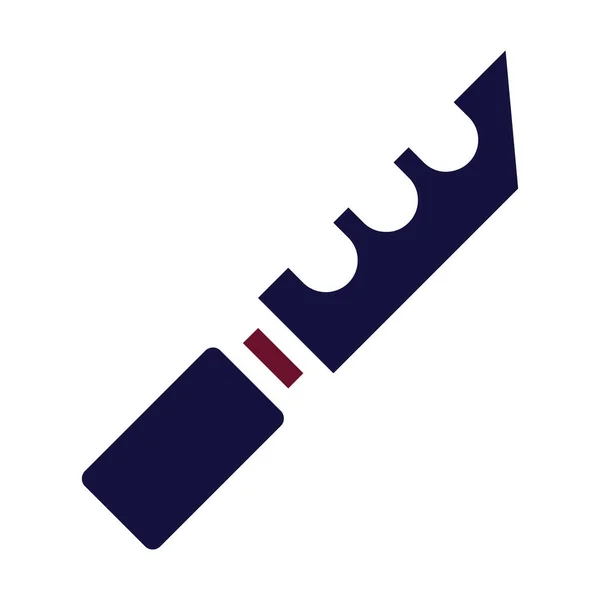 Symbol Soliden Stil Kastanienbraun Marine Farbe Militärische Illustration Vektor Armee — Stockvektor