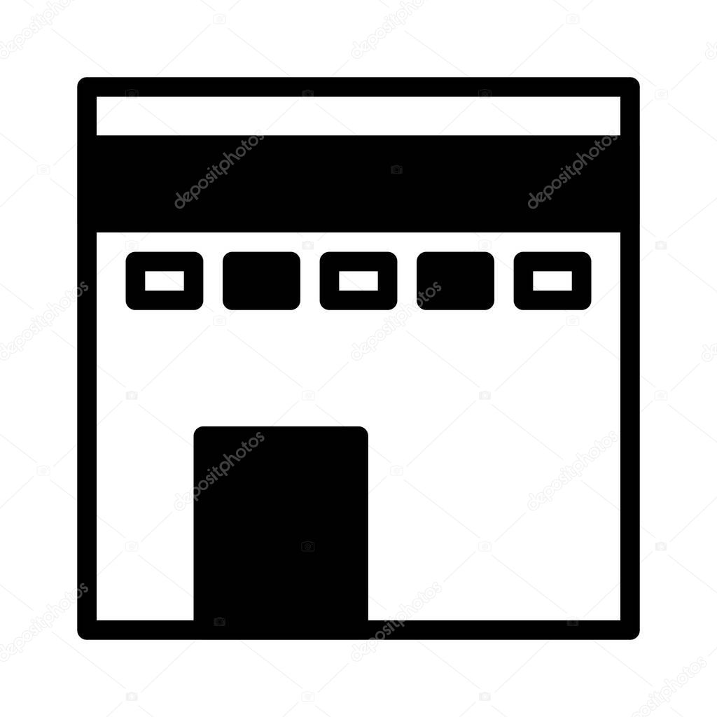 Kaaba icon duotone black style ramadan illustration vector element and symbol perfect. Icon sign from modern collection for web.